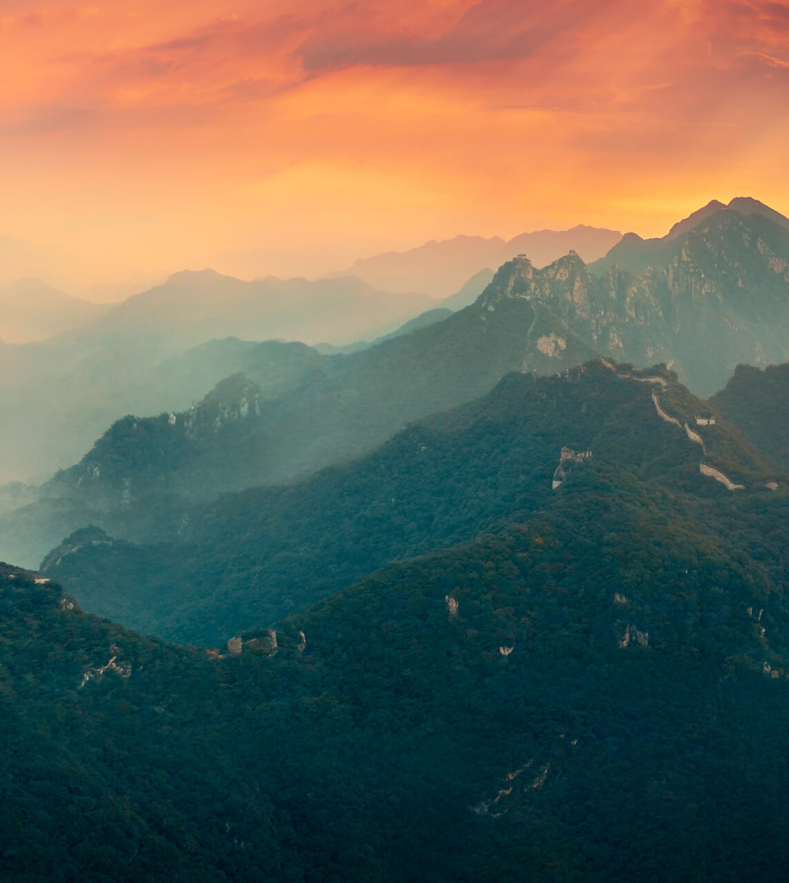 The Winding Wall at Dusk