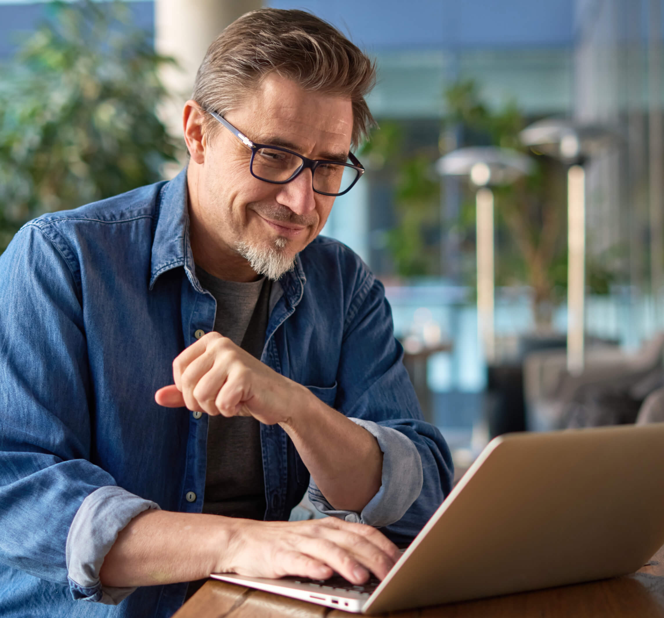 Man with laptop
