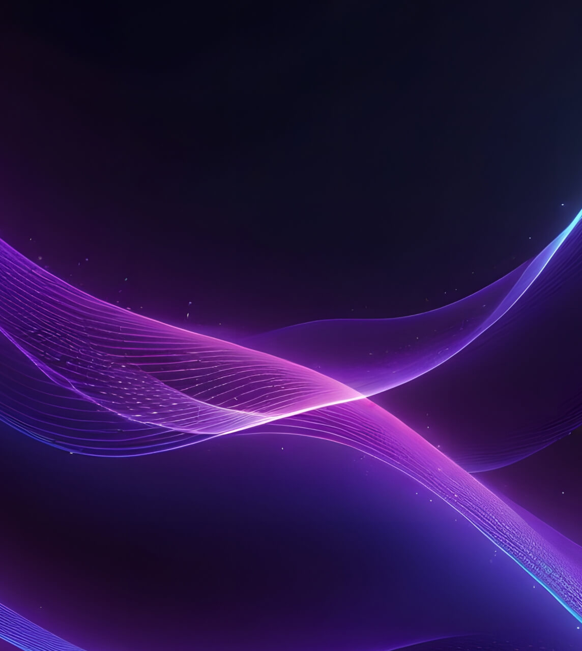 Flowing Neon Purple Light Waves