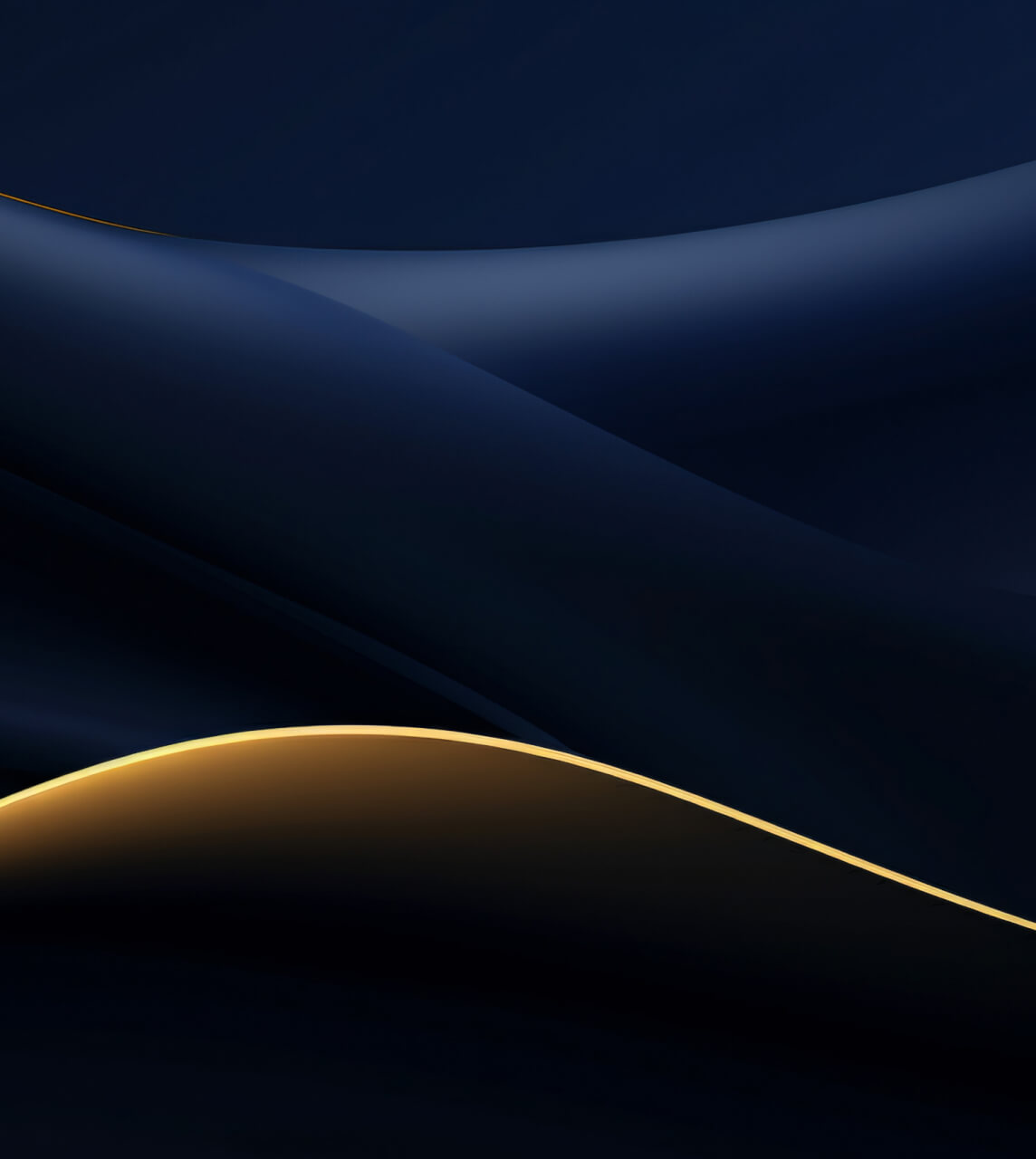 Smooth Blue Waves with Gold Accent