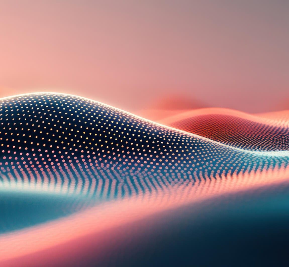 Blue and red wave