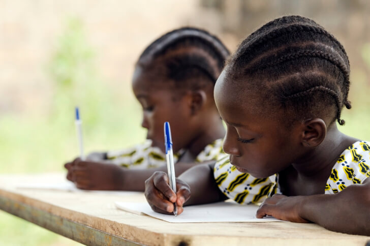 Children studying