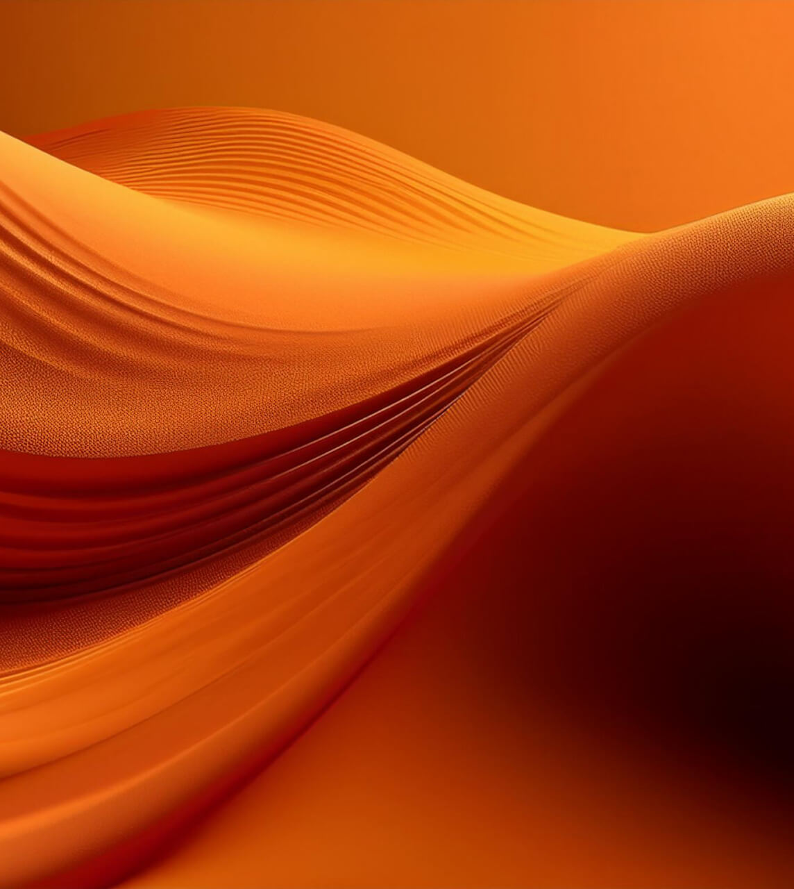 Firefly orange colours soft wave 3d render soft wave digital abst (7)