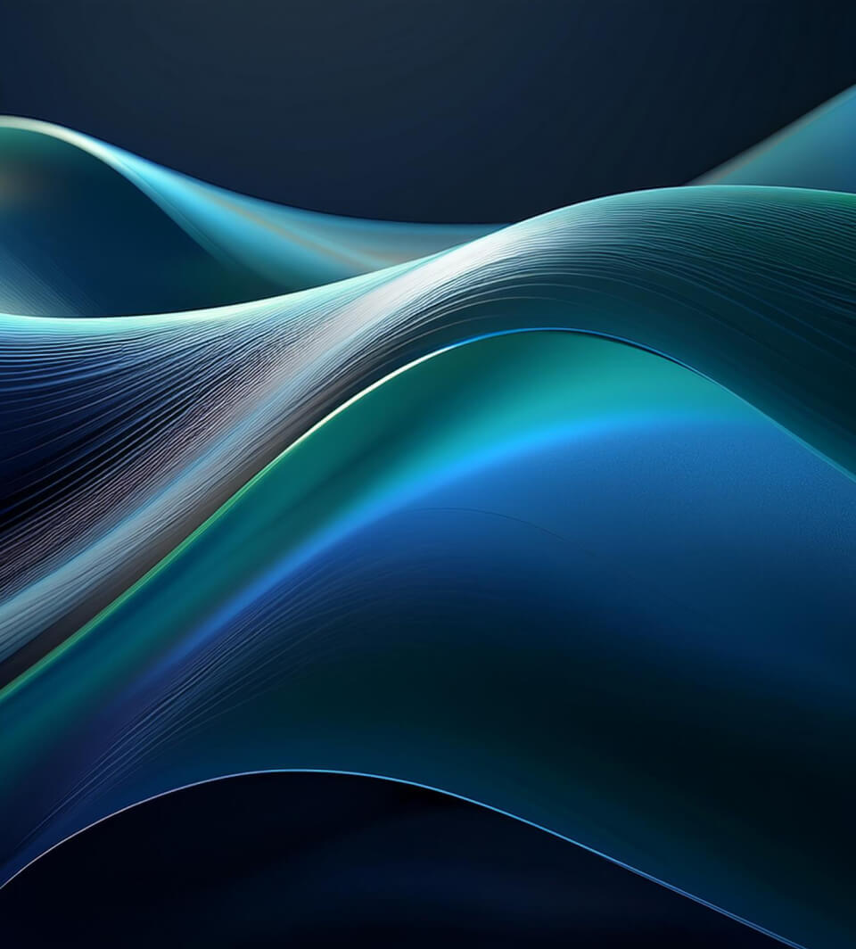 Firefly Transparent Curve 3D Render Soft Wave Dark Colours Digital Abstract Green And Blues 1 2